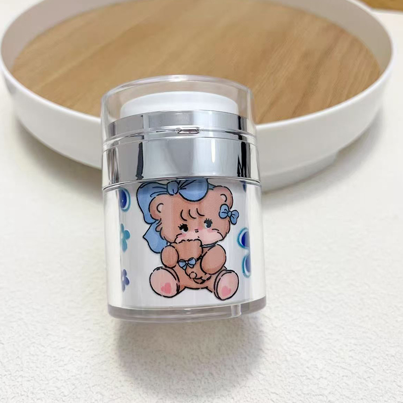 30ml Press Airless Cream Jar Vacuum Pump Cosmetic Container for Face Cream Skincare Packaging