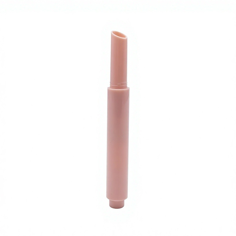 Oblique Tip Push Lipstick Tube 2.4g Glossy Plastic Empty Angled Lip Balm Container Cosmetic Lip Packaging