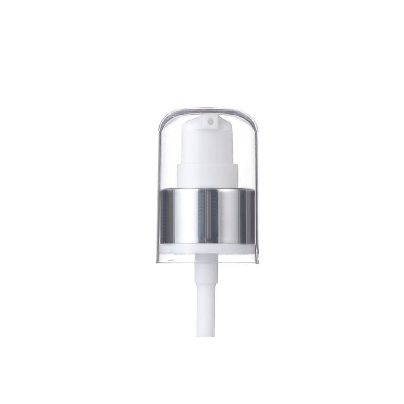 20/410 24/410 Cosmetic Cream Pump Dispenser Silver White AS Cap for Serum Bottles