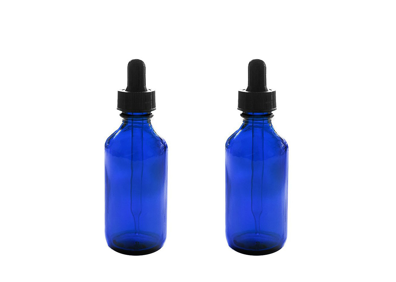 Blue Empty Essential Oil Bottles  Storing Perfumes Chemistry Chemicals
