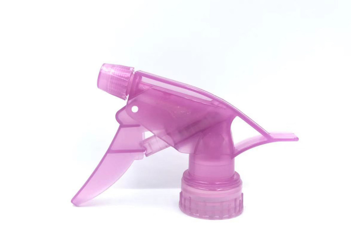 Plastic PP Chemical Trigger Sprayers 28/410 Clear Purple A Style