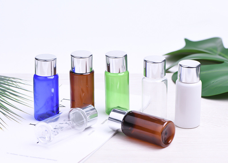 15ML Plastic Cosmetic Bottles , BPA Free Empty PET Bottle With Aluminum Lid