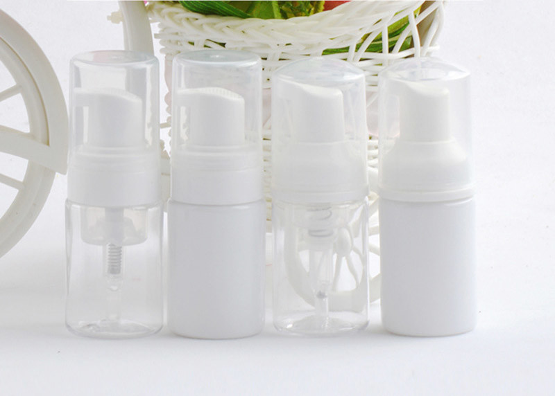 White Clear Foaming Plastic Cosmetic Container 30ml Pet With Foam Soap Pump
