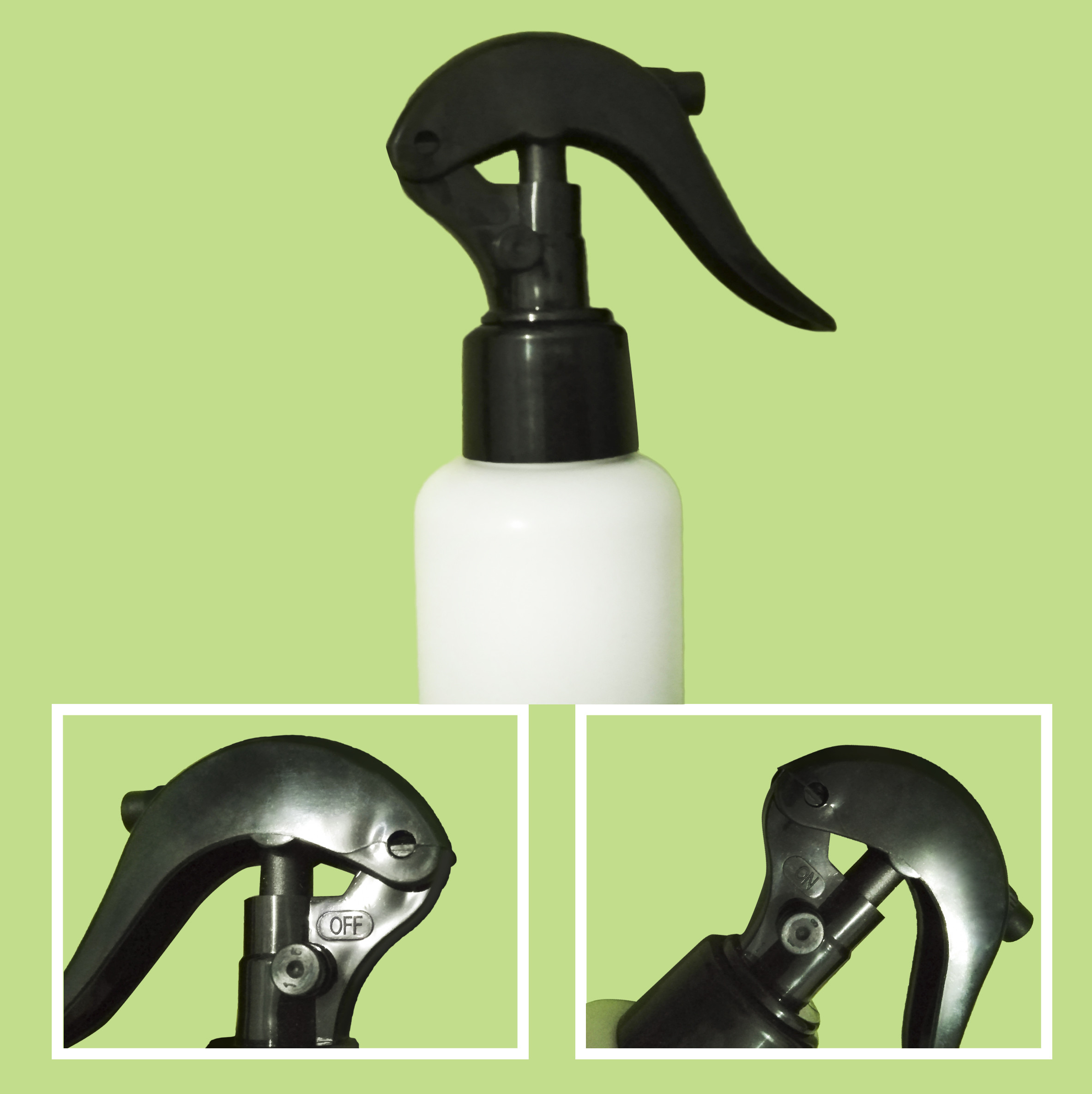 Leakproof Mini Trigger Sprayer with Safety Lock in 20/410 24/410 28/410 Sizes for Perfume and Hair Spray Bottles
