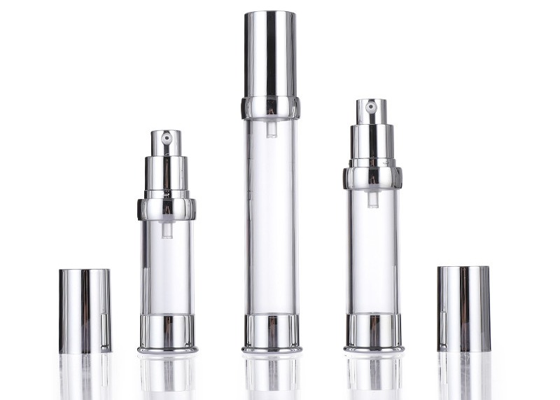 Plastic Pump 30ml Airless Cosmetic Bottles With Smooth Surface