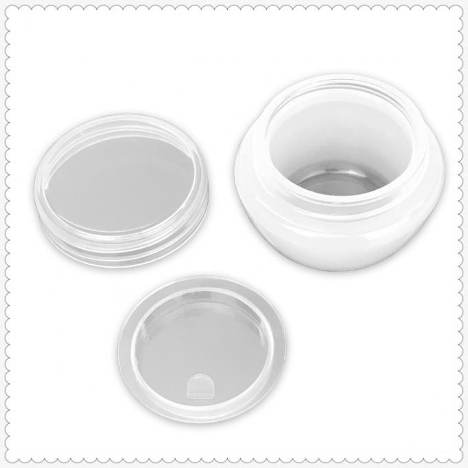 Compact White Empty Makeup Containers Airless Cream Jar Corrosion Resistant